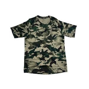 Nike Pro Dri-FIT Camo Compression Shirt Green Men’s Size L Slim Fit Training
